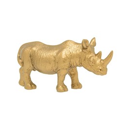 Kusso Gold Rhino Ornament Decoration for Home Bedroom, Bathroom Living Room, Housewarming Gift
