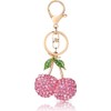 Cherry Keychain/Bling Rhinestone Fruit Keyring/Cute Cherry Keychain for Handbag Purse