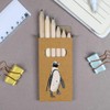 Azeeda 6 x 'Penguin' Short 85mm Pencils/Coloured Pencil Set (PE00026533)