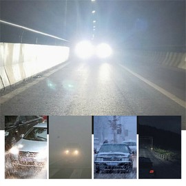 AUIMSOCO H7 H7 LED Headlights Bulbs 10000K High Low Beam Kit Combo Super White Bright