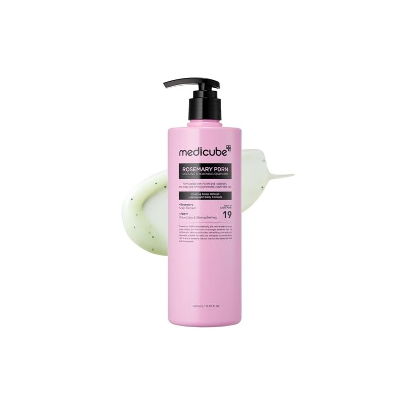 Medicube Rosemary PDRN Cooling Thickening Shampoo, con Romero y PDRN,