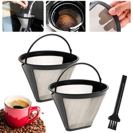Coffee Filter Coffee Strainer Coffee Filter Holder Size 1 2 4 Clever Coffee Dripper Coffee Filter Coffee Filter Stainless Steel Permanent Filter Reusable Pack of 2