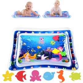 Wassermatte Baby, Baby-Spielzeug, Baby Aufblasbare Spielmatten, Kann als Liegestützmattenspielzeug verwendet werden, Baby für 3 6 9 Monate (Meerjungfrau)