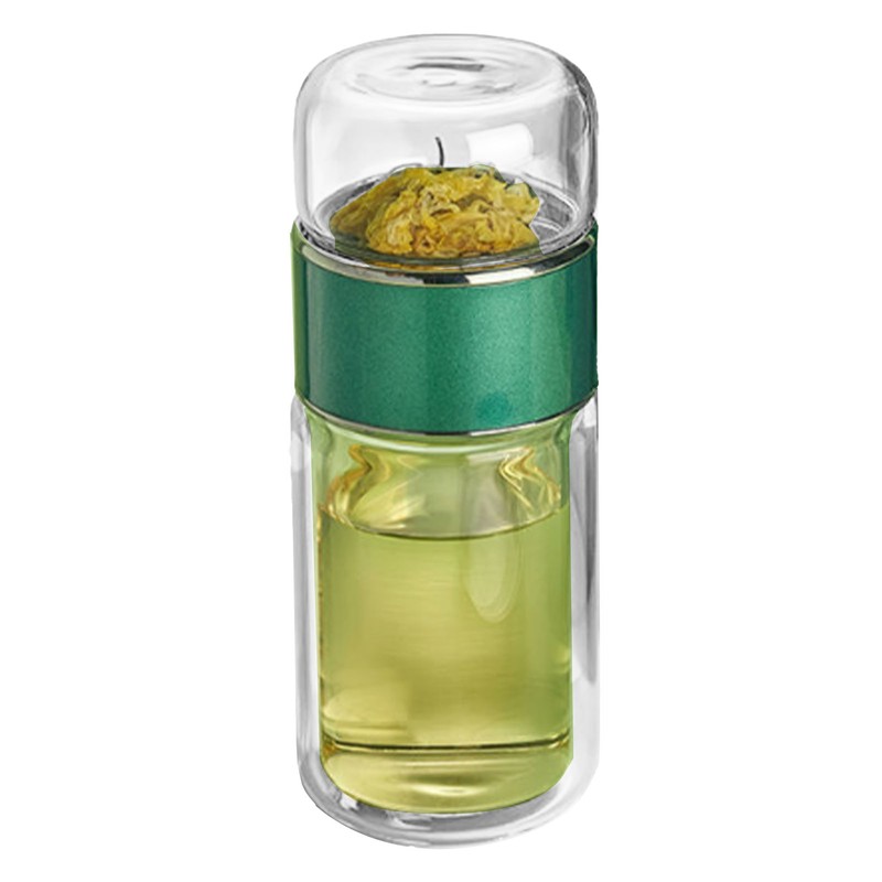 280ml Tea Water Separation Cup Double Layer Insulation Transparent Tea