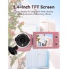 Video Camera Camcorder, 2K 48MP Pink HD Digital Camera for