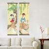 Traditional Chinese Gongbi Painting Wall Scrolls artwork, Four Beauties Art