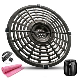 QLRGNE 3.7QT Air Fryer Grill Plate Pan for Gowise USA Chefman Crux Air Fryers, Premium Air Fryer Crisper Plate Tray Rack Grate Insert Shelf for 3.7QT Air Fryer, Double-layer Nonstick, Dishwasher Safe