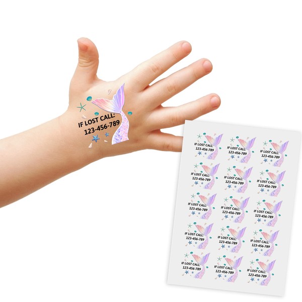 Customized Kid's Temporary Tattoos,Fake Realistic Body Tattoos If Lost Call