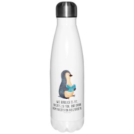 Mr. & Mrs. Panda Thermos Flask Penguin Book - Gift, Penguins, Insulated Flask, Thermal Flask, Drinking Bottle, Holiday, Stainless Steel