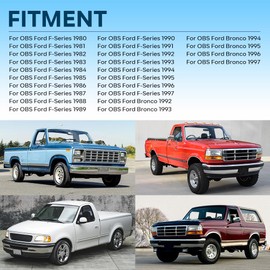 AUTOVIC Car Door Handle Reinforcement Plate Kit W/7/32 Drill and Marker Pen for OBS Ford F-Series & Bronco 1980-1997, Replacement for F006