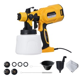 Paint Sprayer 850W Electric Latex Spray Machine 3 Spraying Patterns 32000RPM Motor Painting Artifact with 1400ML Capacity Tank for Furniture Cabinets Fence Walls Door Garden with 4 Copper Nozzles