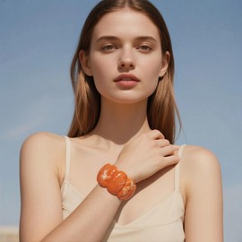 Coiris Chunky Bracelets for Women Acrylic Bangle Resin Bracelets Colorful Thick Jewelry