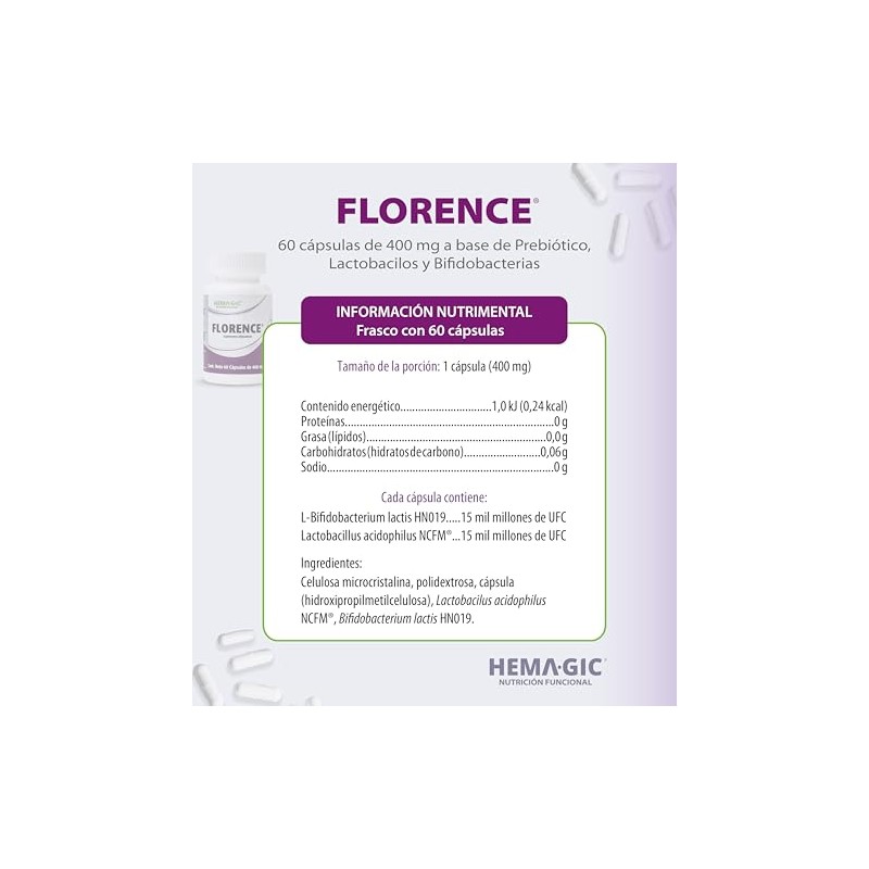 Florence Probióticos - Suplemento Alimenticio Bifidobacterium