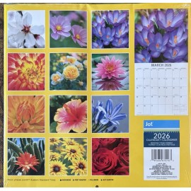 JOT 2026 Hanging Wall Calendar BLOSSOMS & BUTTERFLIES 12 Month 2 Pack