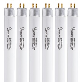 Wesome Lighting 21 Inch F13T5/DL Fluorescent Light Bulb, 6500K Daylight, T5 13 Watts Fluorescent Replacement Bulb for Counter and Cabinet Fixture, G5 Base - 6 Pack