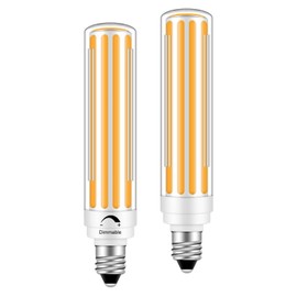 BROLSKUN E11 LED Bulb 150w Dimmable 120V 15W LED Mini Ceiling Fan Bulb Warm White Light Bulb 3000K Bright 1500lm for Chandeliers, Cabinet 2-Pack