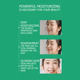 BIOAQUA Moisturizing Tender Face Mask Fruit Honey Green Tea Cucumber Avocado Blueberry Red Pomegranate Aloe Vera Facial Skin Care 25g x 7pcs