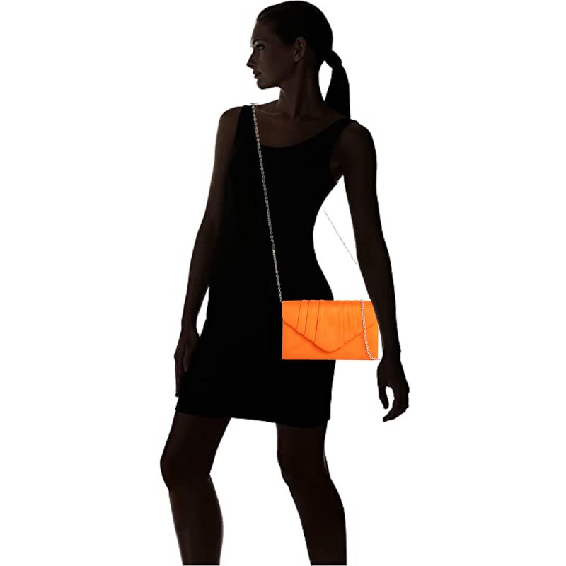 fi9® Plain Suede Pleated Wedding Ladies Party Prom Evening Clutch