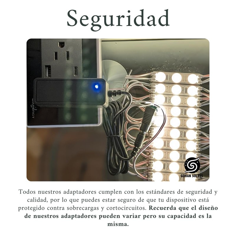 Eliminador Cargador Fuente Adaptador Tira De Led 12v (1 amper)