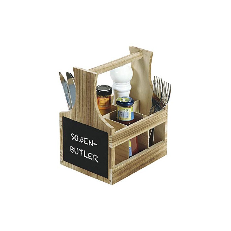 KESPER 69276 Sauce and Cutlery Carrier/Cutlery Box/Sauce Box/Sauce Butler, 16