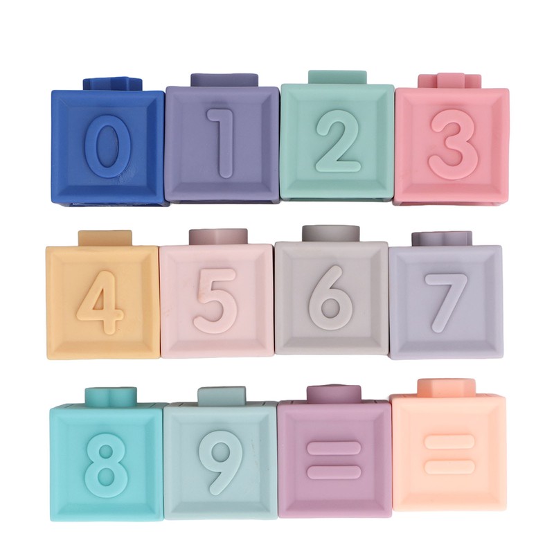 Soft Rubber Blocks Babies Children Chewing Silicone Early Childhood Educational