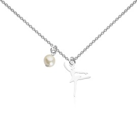 MAOFAED Ballerina Ballet Necklace for Women, Dancer Inspirational Gift, Life Is Better When You Dance, Dancing Gift(when youDanceCA)