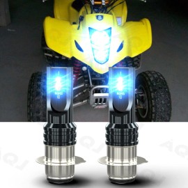AQJ For Suzuki LTZ 400 Z400 QUADSPORT 2003–08 LED HeadLight Bulbs Pair Blue H6M