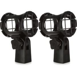 Gator Frameworks Universal Shockmount Pair for Pencil Condenser Microphones – Fits 15-25mm, Perfect for Reducing Vibrations and Handling Noise, Durable Design