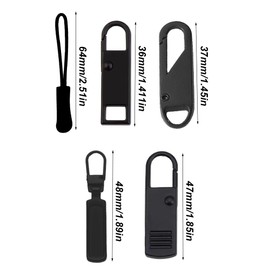 Zipper Puller, 8 Pcs Zipper Pulls and 8 Pcs Zip Tags Cord Pulls, Zipper Pull Tags, Zipper Pull Replacement, Zipper Extension, for Backpack, Sportswear