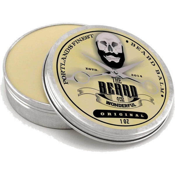 Beard Balm BIG 30ml (1Oz) Leave-In Beard Taming Conditioner Natural Organic Beard Softening Large Unscented