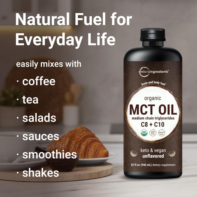 MCT Oil Organic, 32 fl oz |100% Virgin Coconut with