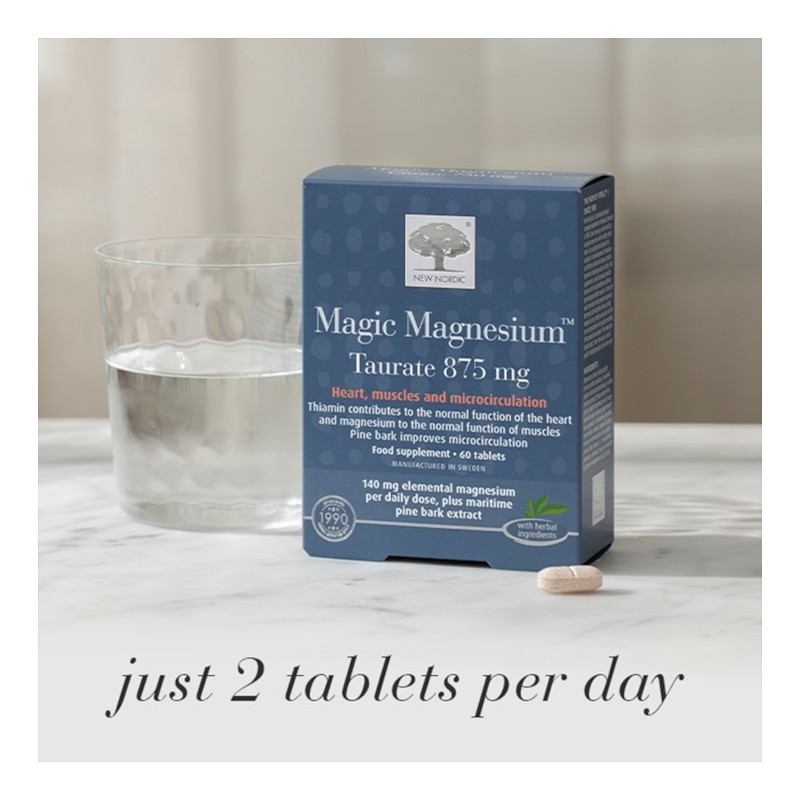 New Nordic Magic Magnesium Taurate 800mg 60 Tablets