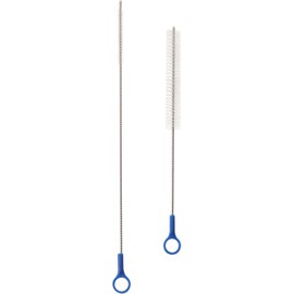 Mikinona 2 Piezas Cepillo para Limpiar Biberones y Pajillas de, Reutilizable Alambre Compacto para Máxima Limpieza, Material Acero Inoxidable y Plástico Plata