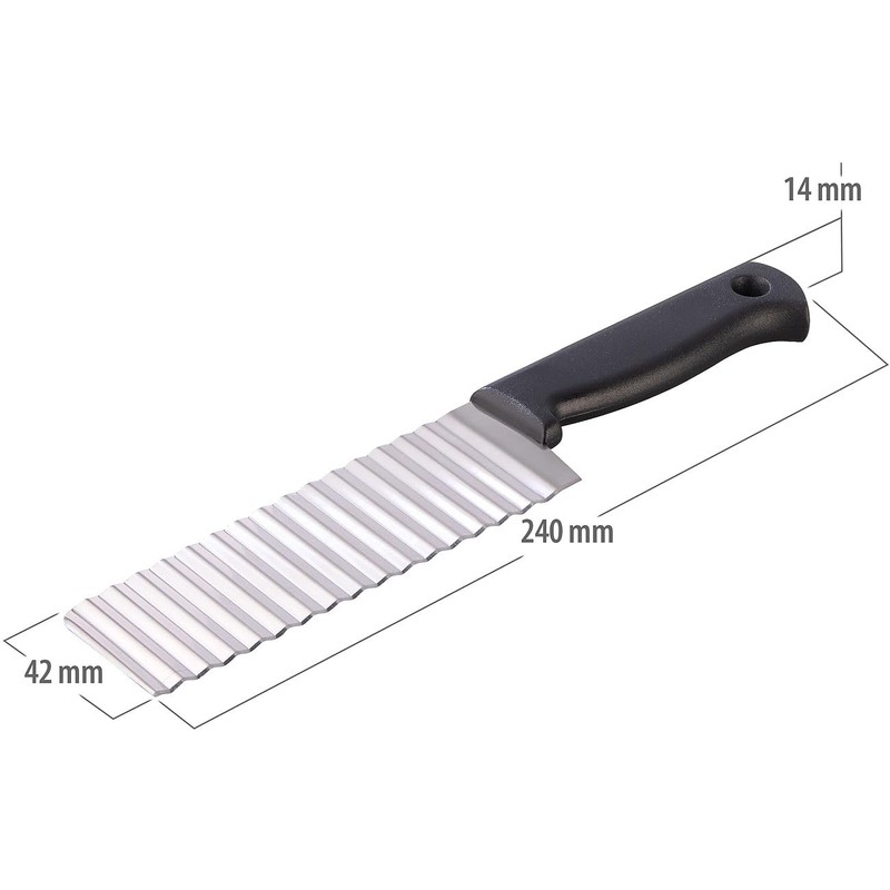Rosenstein & Söhne Stainless Steel Wave Slicer for Potatoes and