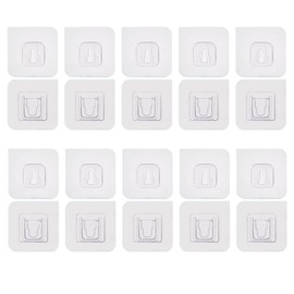 Strong Sticky Invisible Traceless Buckle Hooks, 10 Pairs (10 Male & 10 Female Hooks)