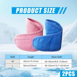 2 Pieces Dog Cooling Bandana, Adjustable Breathable Ice Collar Scarf for Summer Heat, Prevents Overheating Summer Essential for Outdoor Adventures Small Medium Large Breeds (M)