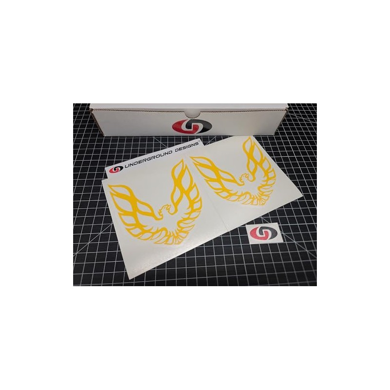 Firebird Decals (2pk) Retro Pillar Window Accent Stickers Fits Pontiac