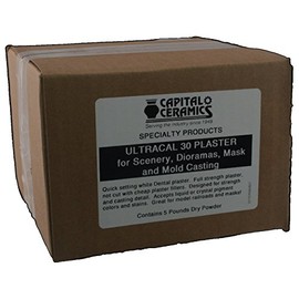 Ultracal 30 Plaster for Mold Casting, Scenery, Dioramas, and Dentistry 5 lb Pack Resealable Bag Great for Model Making & Gaming by Capital Ceramics