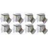 8x Flat Corner Large Ball Corner Case Steel Chrome Case