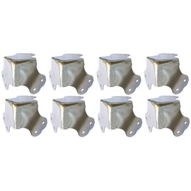 8x Flat Corner Large Ball Corner Case Steel Chrome Case Boxes
