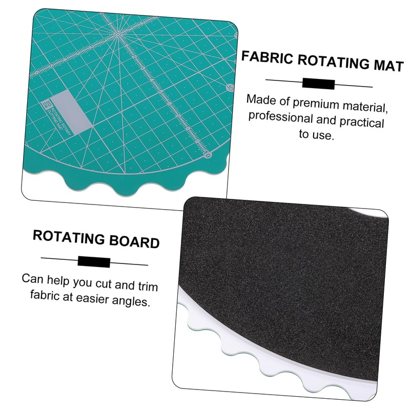 LALAFINA 1Pc Self Healing Rotary Cutting Mat Durable Round Turntable
