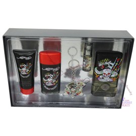 Ed Hardy Born & Wild By Ed Hardy 5 Pieces Gift Set 3.4oz For Men New In Gift Set