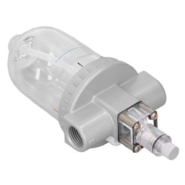 Air Compressor Lubricator Aluminum Alloy PC Waterproof Dustproof Oil Moisture SeparatorQIU‑15 G1/2