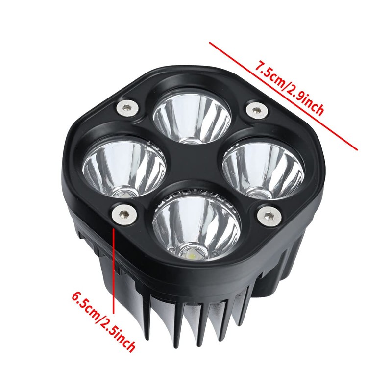 BILLFARO Upgraded Motorcycle Headlight Front Headlamp Bright Lamp,Plug N Play