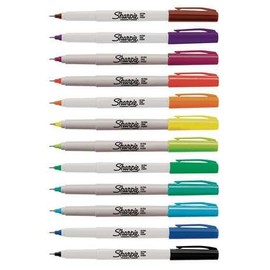 Permanent Marker Set,Ultra Fine Tip PK12
