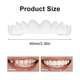 HNJUSR False Teeth Veneers, Teeth for Attaching, Teeth Cosmetic Tooth Cover, Fake Teeth, Temporary Dentures, Artificial Teeth, Dentures, White Cosmetic Teeth