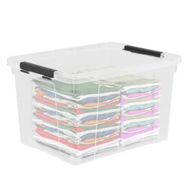 Ucake 40 Quart Large Plastic Storage Bins with Lids, Clear Storage Tote with Wheels, 4 Packs
