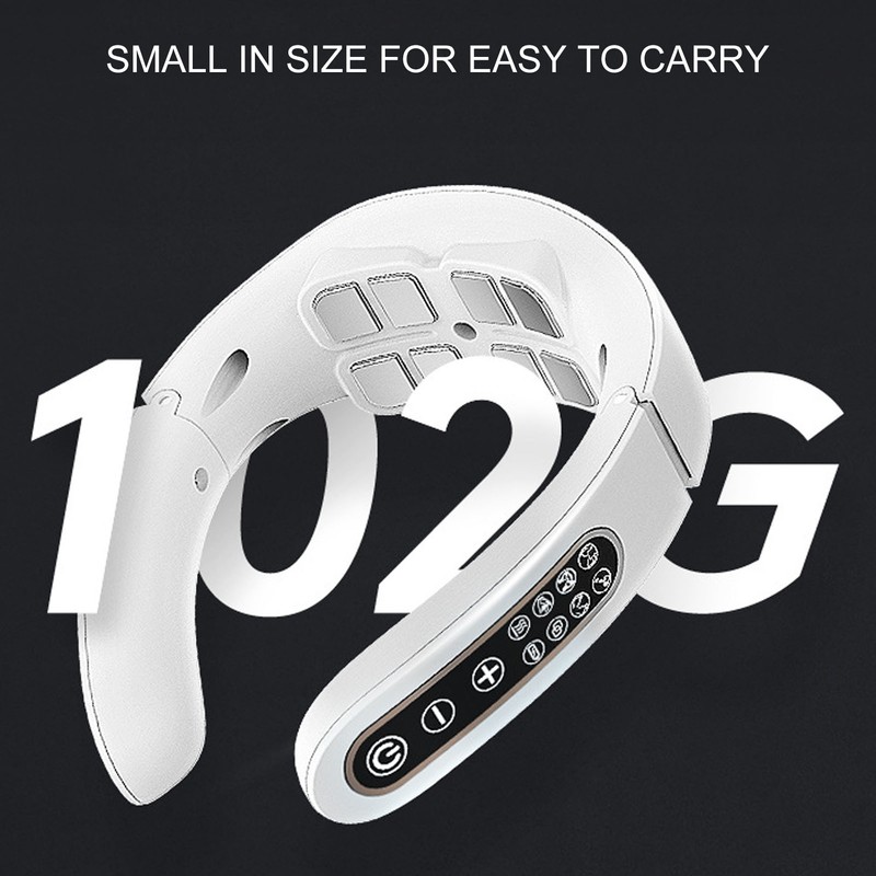 Electric Neck Massager Hot Compress 6 Modes 15 Gears Reduce