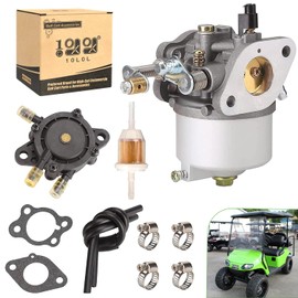 10L0L Carburetor Fuel Pump Kit for EZGO Golf Cart TXT Medalist Marathon 1991-up 4-Cycle with 295cc Engines, Replace OEM 72840-G01 26645-G01 72558-G02 26726-G01 26727-G01 603901 17553