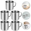 Hemoton Stainless Steel Water Cup 5-Pack Multipurpose Water Drinking Cups